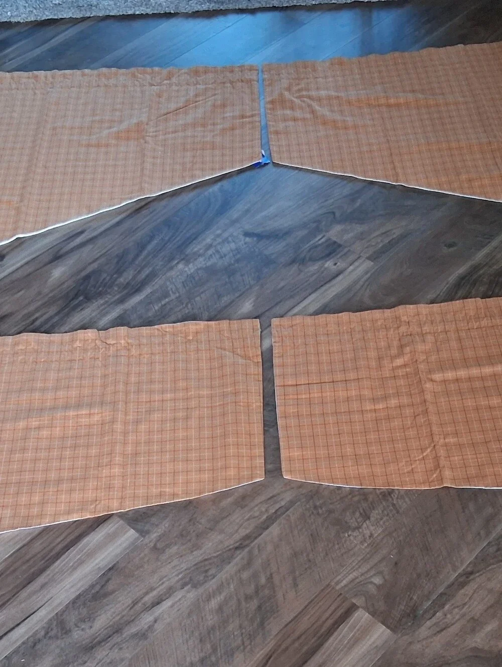Butterscotch Plaid Lined Valance, 2 Sets‎